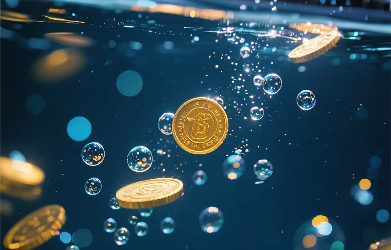 金币与气泡装饰